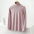 thumbnail image 2 of Khunlpohl Women Turtleneck Long Sleeve Undershirts Mock Neck Slim Layered Stretchy Tops for Fall Winter, 2 of 3