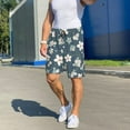 thumbnail image 6 of Balery Blue Flower Men's Cotton Knit Pajama Shorts Waistband & Pockets,Short Pajama Pants-Medium, 6 of 8