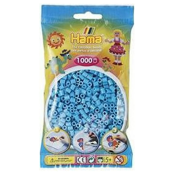 Hama Beads Ice Blue 1000 Midi Perler Beads