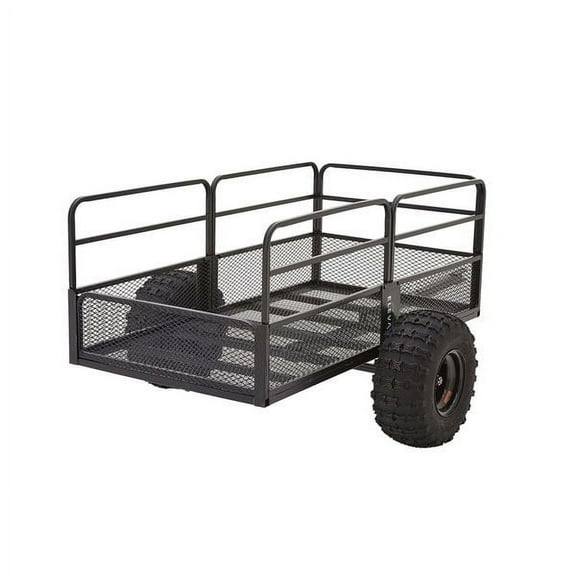 Elevate Outdoor Steel Yard Trailer with Detachable Rails and Tilt Bed – 1,200 lb. Capacity