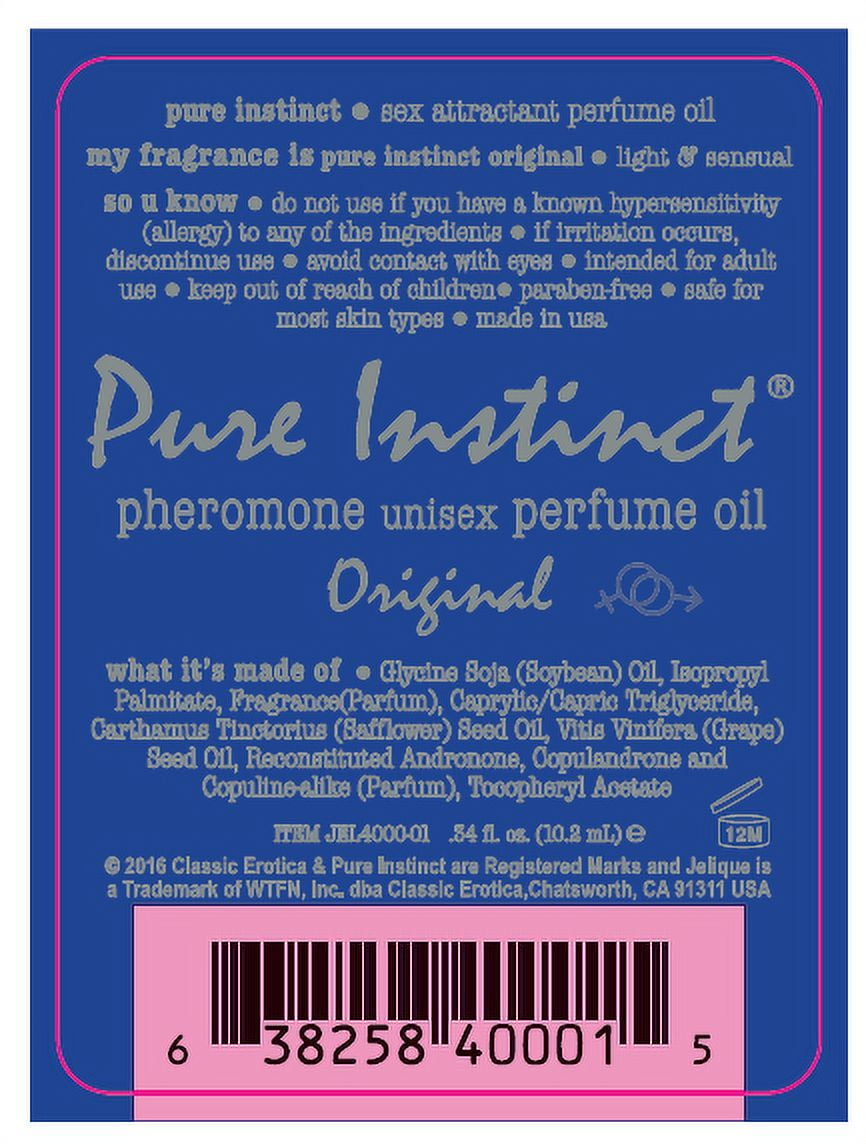Pure Instinct Roll-On - The Original Pheromone Infused Essential Oil  Perfume Cologne - Unisex For Men and Women - TSA Ready 