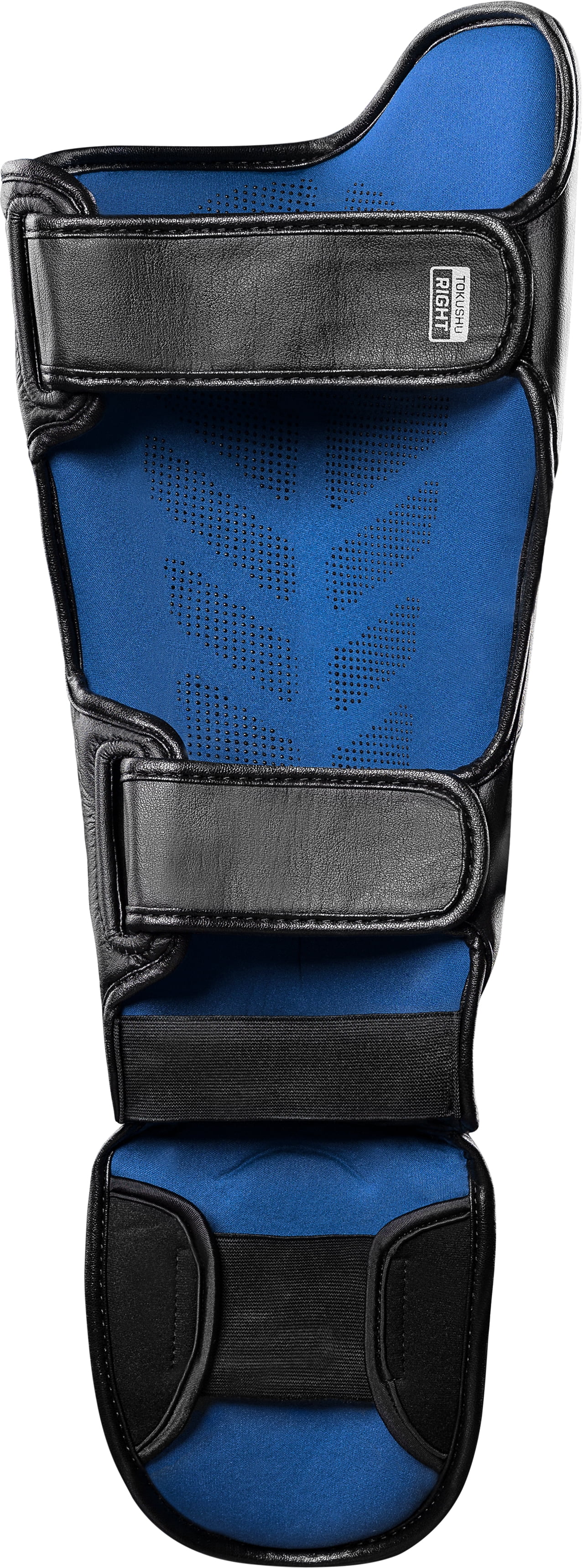 Hayabusa T3 Striking Hook and Loop Vylar MMA Shin Guards - Medium - Black/Blue