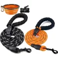 thumbnail image 1 of Wolfi Set De 2 Correas Para Perro De 1.5 M Con Plato Plegabl Color Negro y Naranja, 1 of 6