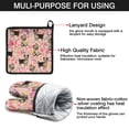 thumbnail image 7 of Yorkie Dog and Flower Florals Kitchen Oven Mitt and Pot Holder Sets 4 Pcs for Baking, Cooking and Grilling, Heat Resistant Up To 392 °F, 7 of 7