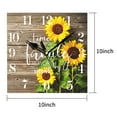 thumbnail image 5 of VOCOO Wall Clock, Square Silent Non Ticking Battery Operated Clock for Living Room, Bathroom, Bedroom, Kitchen, Office or School 10 Inch Sunflower Clock, 5 of 8