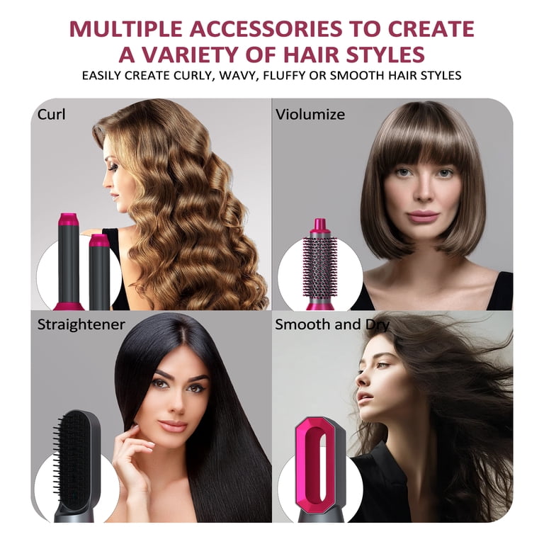 WANDOBAO Hair Dryer Brush Set,5 in 1 Hot Air Brush,Negative Ionic