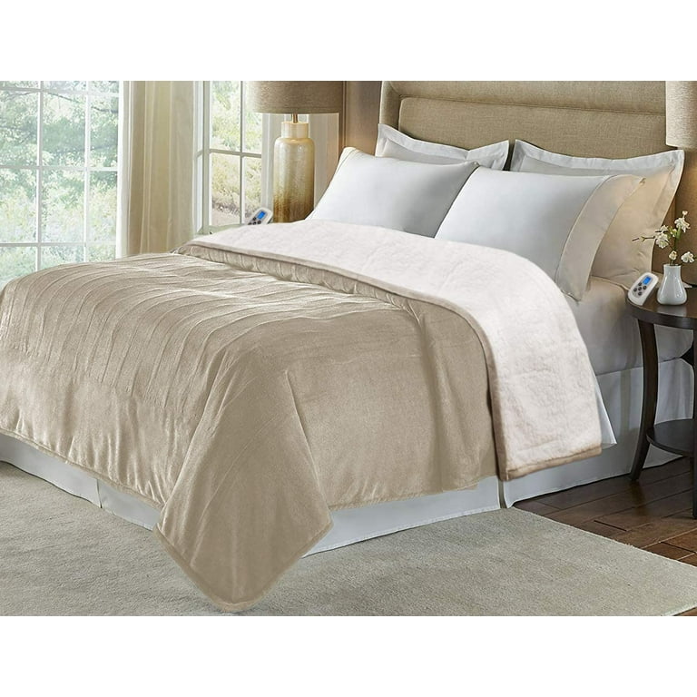 King size dual control electric blanket microplush 10 heat settings sales
