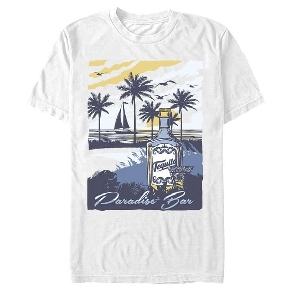 Men's Lost Gods Paradise Bar Tequila Graphic Tee White X Large