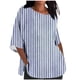 thumbnail image 1 of Tops Y Blusas de las Señoras Cortado 3/4 Manga Impresa Suelta Camisa Casual, Blusas para las Mujeres Casual, 1 of 4