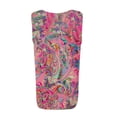 thumbnail image 4 of Floral Print Square Neck Sleeveless Tank Top for Women - Casual Summer Blouse Pink S, 4 of 4