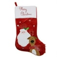 thumbnail image 2 of Northlight 20" Red Santa Claus and Reindeer Embroidered Christmas Stocking, 2 of 2