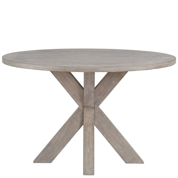 FurniFact Gray Round Dining Table, 48 Inch Dining Table for Kitchen or Dining Room