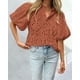 thumbnail image 3 of Blusa de Verano para Mujer PRETTYGARDEN con Escote en V y Encaje Talla M, 3 of 7