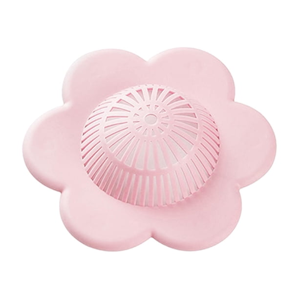 Tapones de pelo eficaces Ducha, Protectores de desagüe Filtro, Colador de fregadero Floral Rosado