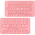 thumbnail image 1 of 2 moldes de silicona con letras y números, moldes antiadherentes para chocolate, dulces, decoraciones para tartas de cumpleaños, moldes para hornear para fiestas, 1 of 7