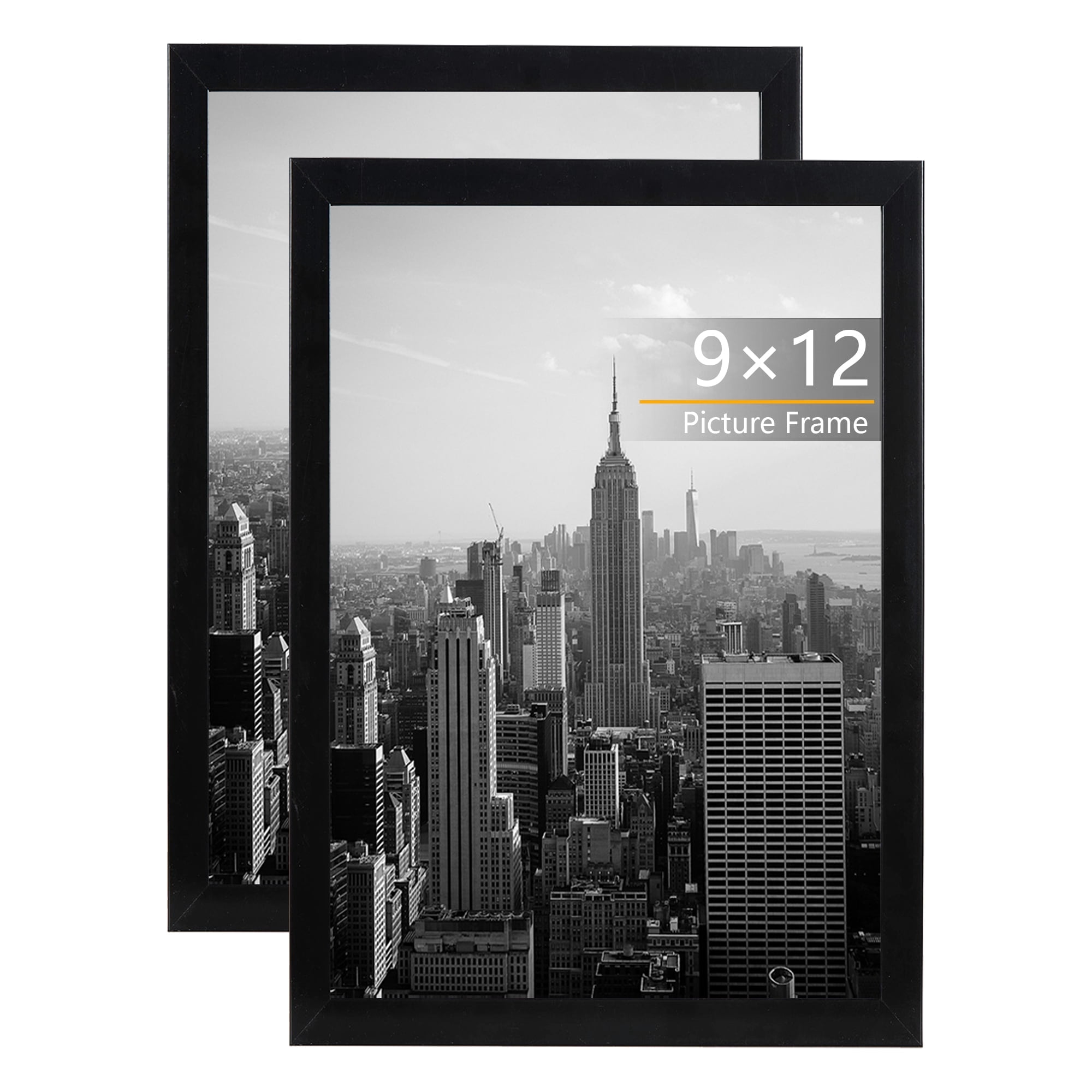 KAIWIN 9x12 Picture Frames Set of 2, Black