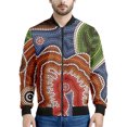 thumbnail image 2 of Chaquetas con cremallera con estampado aborigen australiano para hombre, abrigos con estampado 3D, chaquetas informales de calle, sudaderas con cremallera y manga larga, 2 of 5