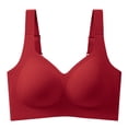 thumbnail image 3 of BWASD Jelly Bras for Women Breathable No Underwire Seamless Comfort Wireless Push Up Full Coverage Support Lift Bralette Red S Everyday No Show Bra, 3 of 4