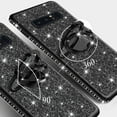 thumbnail image 4 of SOGA Diamond Bling Glitter Cute Phone Case with Kickstand Compatible for Samsung Galaxy S10e Case, Rhinestone Bumper Slim with Ring Stand and Lanyard Girls Women Cover - Black, 4 of 5