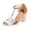 Silver, variant on High Heels for Women Closed Toe T-Strap Stacked Heeled Sandals Retro Embroidery Upper Breathable Summer Dress Pumps Shoes Silver Size 9