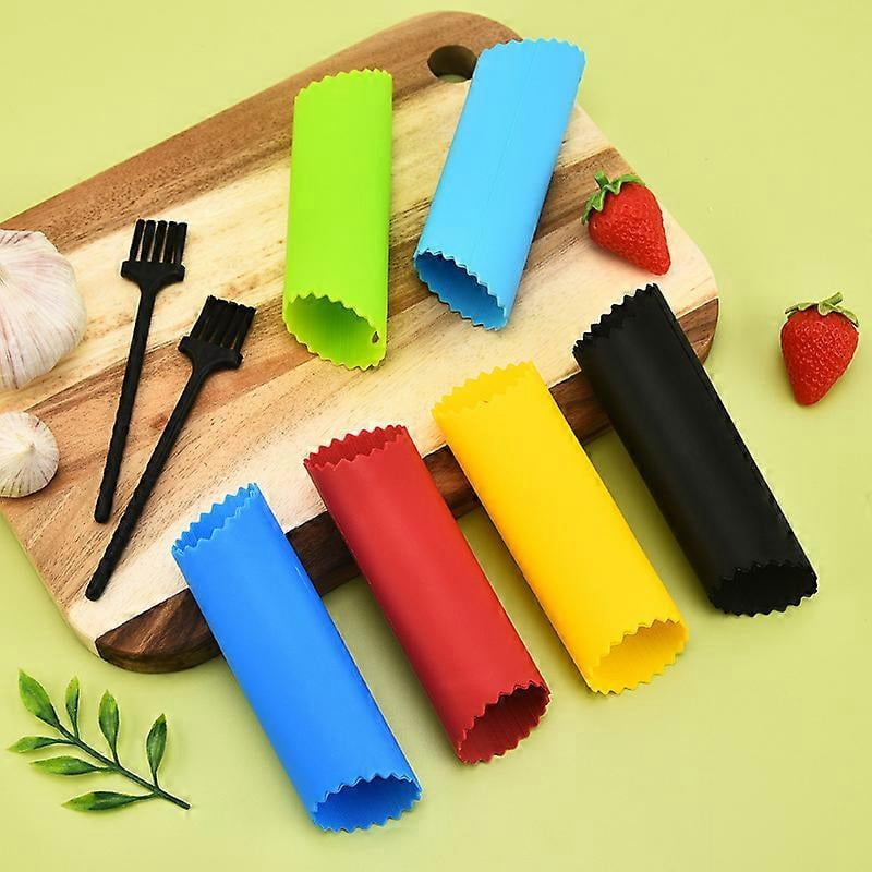 Lot De 5 Éplucheurs D'Ail En Silicone - Colorés, à Bosses, Faciles à Nettoyer