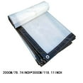 thumbnail image 3 of 2x3m Transparent Tarp with Eyelets and Elastic Straps - Durable for Camping, Garden, and More, 3 of 5