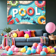 thumbnail image 4 of Colorful Inflatable Pool Party Banner Summer Fun Decorative Swimming for Outdoor Water Kids Celebration, 4 of 7