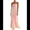 thumbnail image 1 of Vestido Informal de Verano para Mujer, Estilo Tubo Y2K, con Estampado Floral, Sin Tirantes y Espalda Descubierta, para Vacaciones en la Playa. Rosa y Flores S, 1 of 8