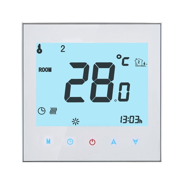 Termostato Docooler THP1000-GCLW Termostato de caldera de agua / gas Smart WiFi Controlador digital de temperatura Tuya / SmartLife Control de aplicación Pantalla LCD retroiluminada Control de voz pro Docooler Termostato