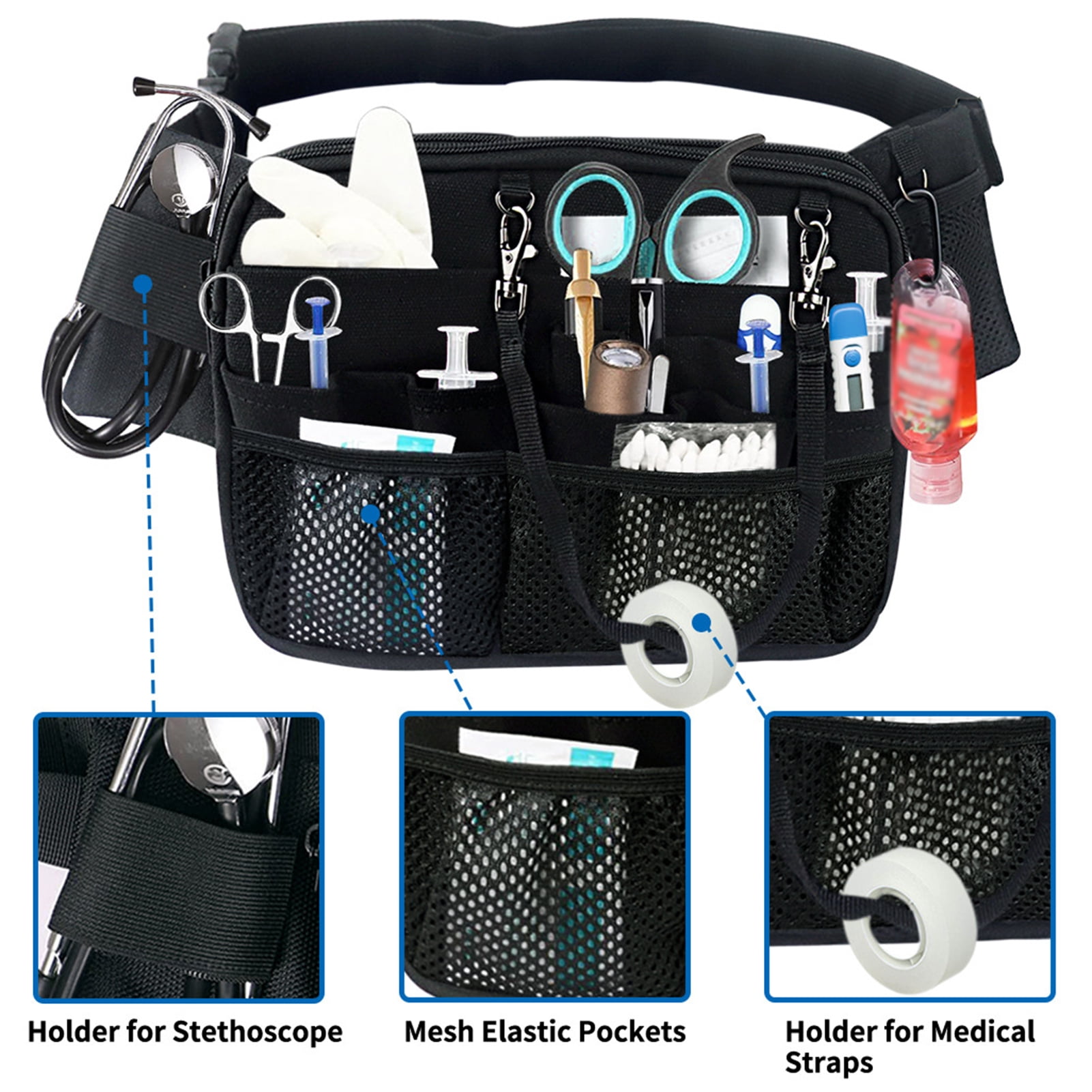 Mosey Nurse Fanny Pack Multi Pocket Design with Adjustable Strap Multifunctional Portable Waist Organizer for Busy Hospital Professionals