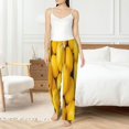 thumbnail image 5 of Uemuo Ripe Yellow Lemon Pattern Women's Wide Leg Palazzo Lounge Pants with Pockets Light Weight Loose Comfy Casual Pajama Pants-Medium, 5 of 9