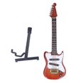 thumbnail image 1 of Mini Guitar Model Wooden Decorative Miniature Musical Instrument Ornament with Stand for Home Office, 1 of 4