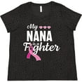 thumbnail image 3 of Inktastic Breast Cancer Awareness My Nana is a Fighter Women's Plus Size T-Shirt, 3 of 5