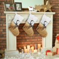 thumbnail image 7 of 1 PCS Christmas Stocking Deer Pattern Big Warm 18 x 12 Inch Hanging Xmas Stockings Decoration for Family Party Ornaments Decor Fireplace Holiday Gift Decor, 7 of 7