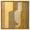 Gold Frame, variant on Columnar Forms III Canvas Print Boho Abstract Art by Art Remedy, White Frame, 30 x 30