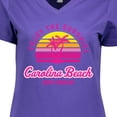 thumbnail image 4 of Inktastic Summer Enjoy the Sunshine Carolina Beach North Carolina Pink Women's V-Neck T-Shirt, 4 of 5