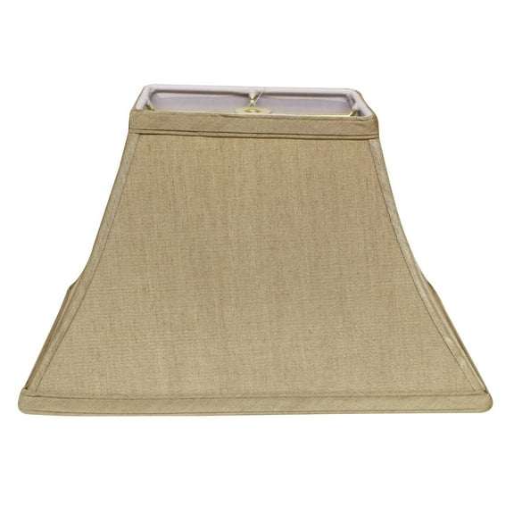 Slant Rectangle Bell Hardback Lampshade with Washer Fitter, Tan
