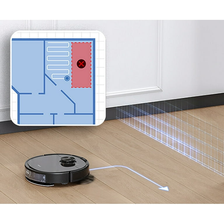 ABIR X8 Robot Vacuum Cleaner ,Laser System, Multiple Floors Maps, Zone  Cleaning,Restricted Area Setting for Home Carpet Cleaning