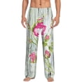 thumbnail image 2 of Lsque Vintage Wood Background with Floral Print Men's Pajama Pants, Lounge Pant - Comfortable Home Wear,Elastic Waistband, Stylish Design-X-Large, 2 of 9