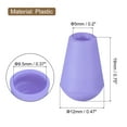 thumbnail image 2 of Unique Bargains 20Pack Plastic Cord Lock Bell End Stopper Cord End Lock Rope Fastener, Purple, 2 of 5