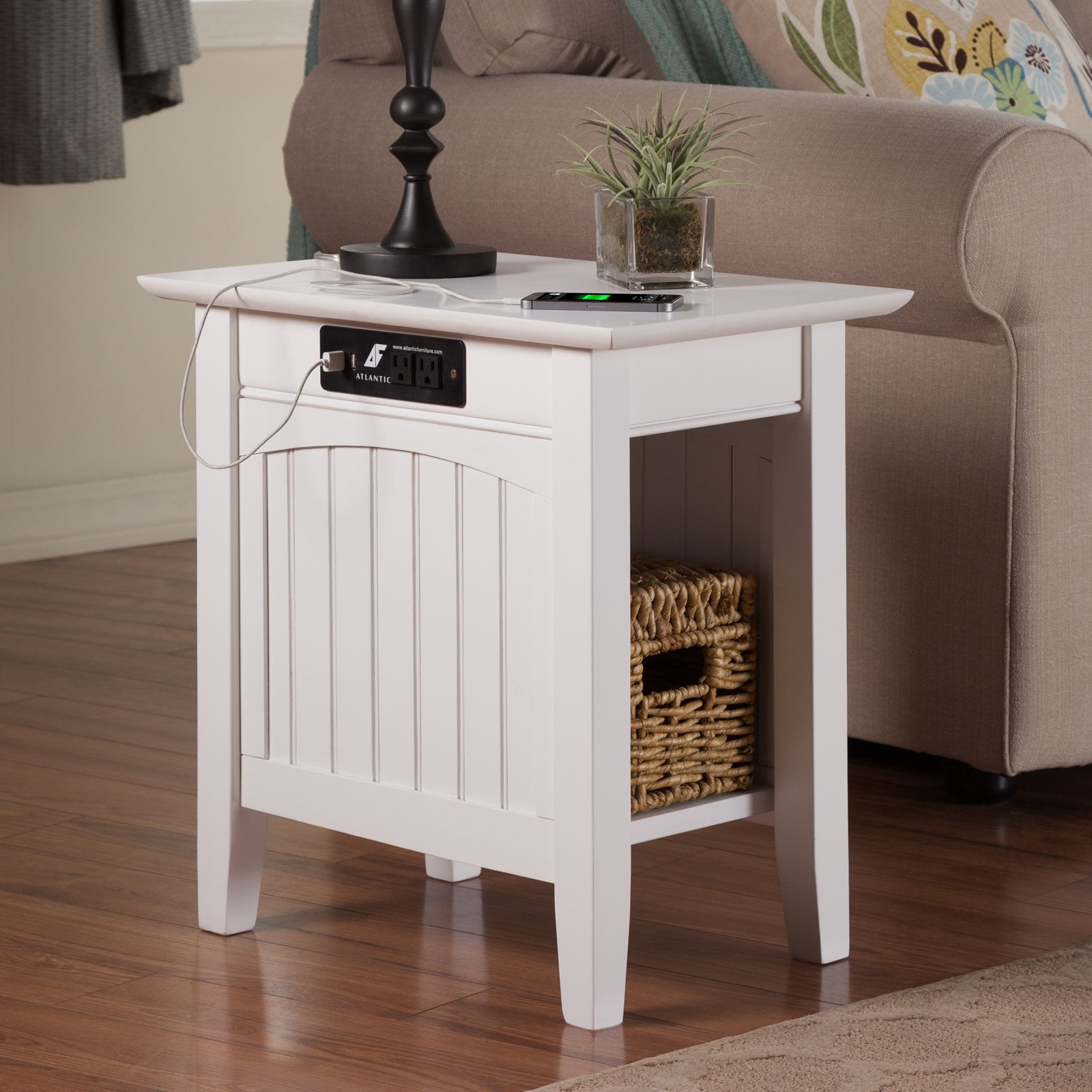 Atlantic Furniture Charlotte Chair Side Table With Charging Station Atlantic Furniture Charlotte Chair Side Table With Charging Station