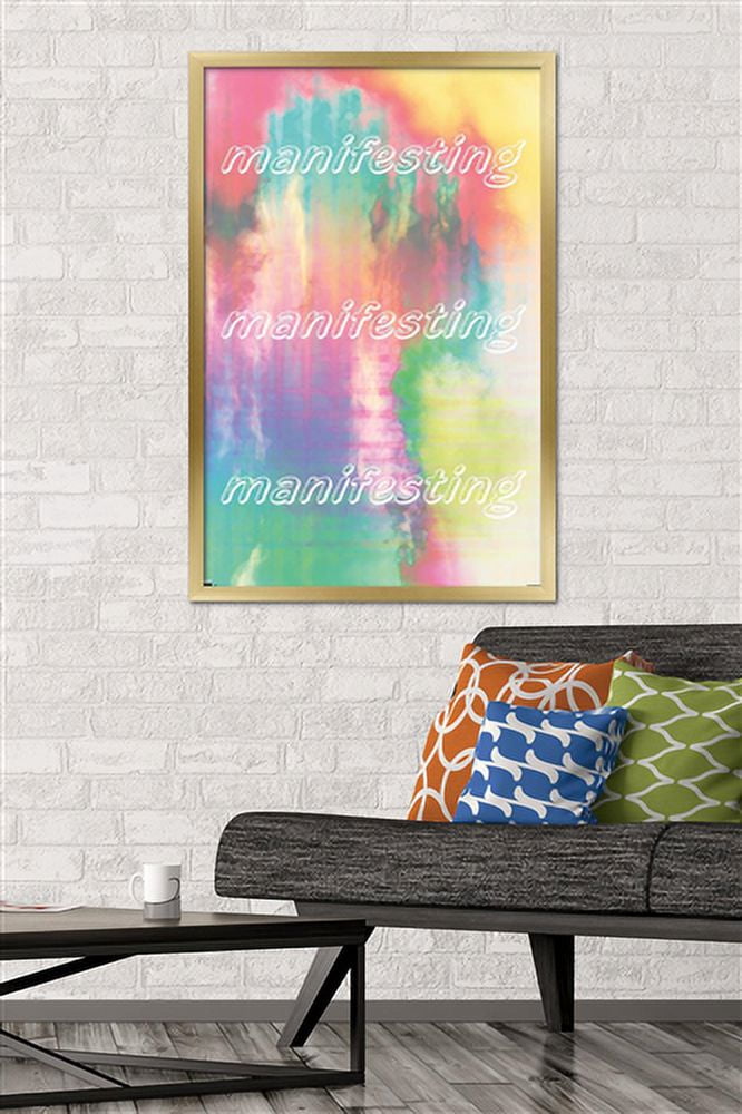 Manifesting Rainbow Wall Poster, 22.375" x 34" Framed