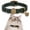 Green, variant on GoldTiger Vintage Style Leather Breakaway Cat Collar - Adjustable, Durable, Retro Bell - Suitable for All Types of Cats and Small Dogs