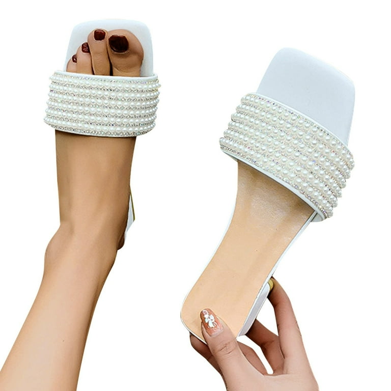 White slippers sale for ladies