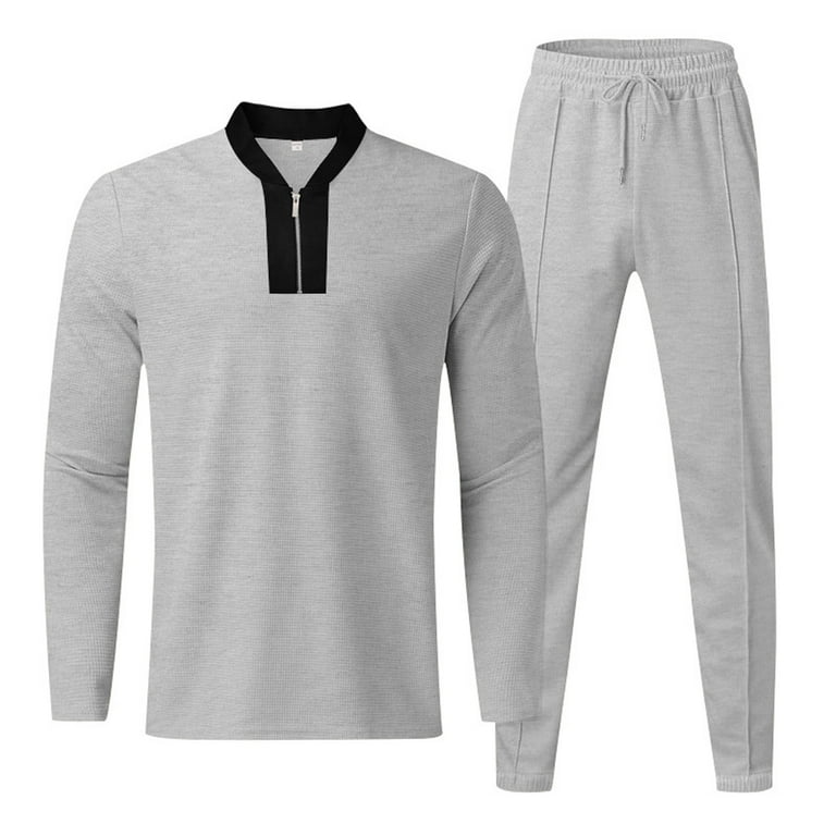 Stamzod Men's Tracksuit Set Clearance Men's Suits Piece