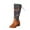 Brown, variant on Wyzesi Knee High Boots Women Platform No Heel Europea and America foreign Trade Autumn and Winter Women's Boots Bohemian Contrasting Color Thick Heel High Top Boots Western Mid Boots