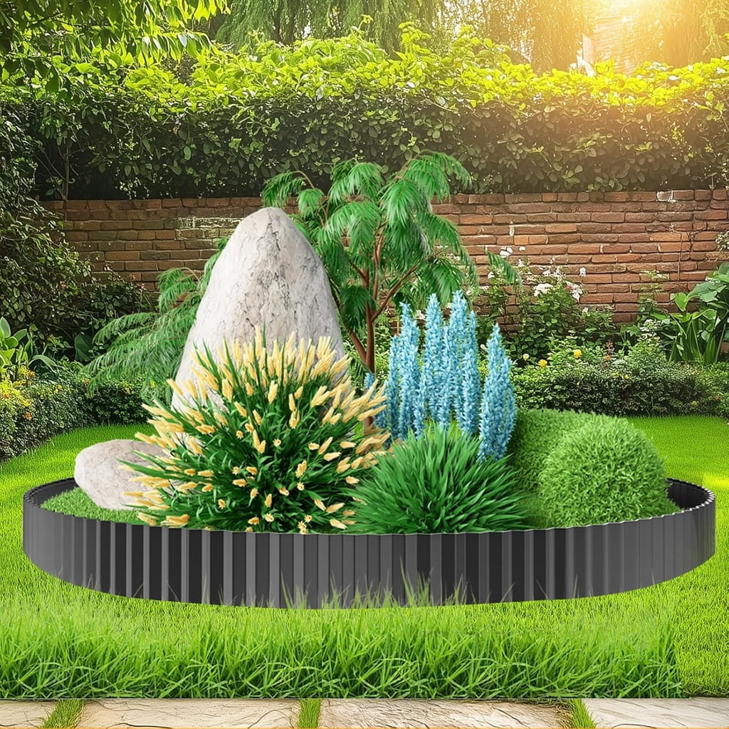 CEORPER Outdoor Durable Corrugated Plastic Lawn Edging Border Weather Resistant For Garden And Landscape Use