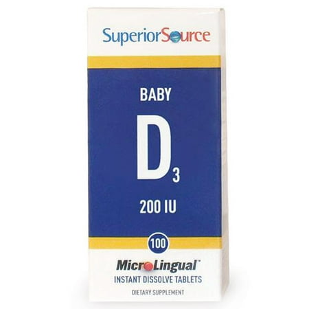 Superior Source Baby D Infant Formula Nutritional Supplements, 200 IU,100
