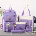 thumbnail image 3 of Nueva mochila escolar para estudiantes de primaria, cinco juegos de mochilas escolares lindas y livianas para niñas, mochilas para niñas, 3 of 5
