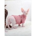 thumbnail image 4 of Camisa Sphynx para gatos sin pelo, suéter de gatito con mangas, ropa de gato transpirable de cuello alto, lindo chaleco de pijama de gato sin pelo para todas las estaciones (XS) oso de fresa Electrónica, 4 of 5